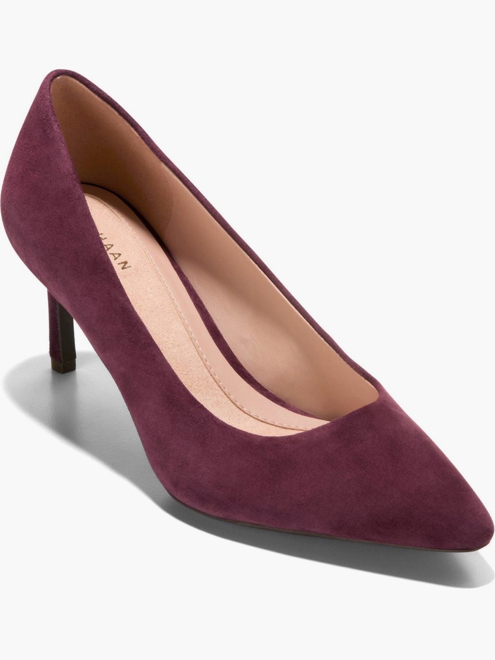**Brand New** Cole Haan Pointed-Toe Suede Pumps in Plum